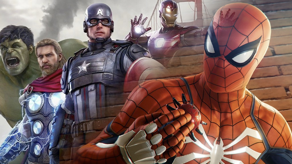 avengers game spiderman