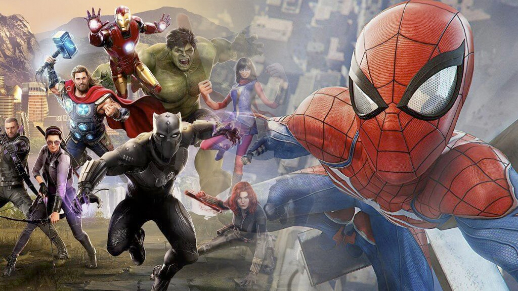 avengers game spiderman