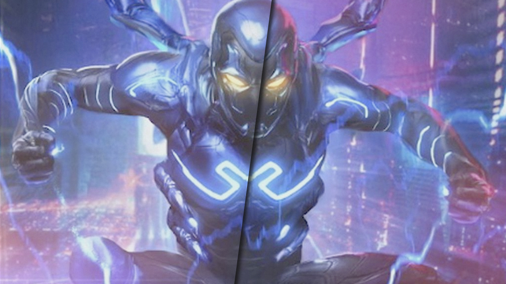 blue beetle set video